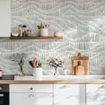 thumbnail image 7 of DAZLUT Green Wallpaper Modern Striped Wallpaper Peel and Stick Wallpaper Vinyl Boho Removable Wallpaper Self Adhesive Wallpaper for Bedroom Waterproof Contact Paper,17.3"×394", 7 of 7