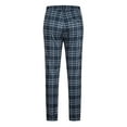 thumbnail image 5 of WHLBF Men Plus Size Pants Casual Fashion Button Zipper Closure Plaid Casual Pencil Pants Trousers Navy 12(XXL), 5 of 6