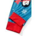 thumbnail image 5 of Wallarenear Christmas Family Pajamas Matching Set Penguin Snow Print Shirt Tops Pants Loungewear, 5 of 6