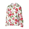 thumbnail image 3 of Goofa Strawberry1 Printed Women's UPF 50+ Sun Protection Hoodie Jacket Lightweight Long Sleeve Sun Shirt for Women with Pocket Hiking Outdoor-3X-Large, 3 of 9
