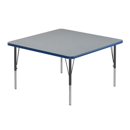 Correll Inc. Commercial Laminate Top Activity Tables 48x48  SQUARE  GRAY GRANITE  BLACK