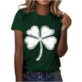 thumbnail image 6 of Annhoo St Patricks Day Shirt for Women Shamrock Print Crewneck Loose Short Sleeve Tops Soft Blouse, 6 of 7