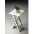 thumbnail image 3 of HomeRoots 488893 18 x 11.75 x 11.75 in. White Solid Wood Square Folding End Table, 3 of 3