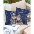 thumbnail image 6 of Navy Blue Snowman Christmas Throw Pillow Covers, Watercolor Xmas Snowflake Soft Breathable Pillow Cases with Invisible Zipper for Sleeping, Standard Pillowcases for Couch Bed Sofa Chair 20x26 Inches, 6 of 6