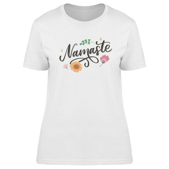 Namaste Greeting Phrase T-Shirt Women -Image by Shutterstock, Female x-Large