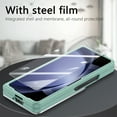 thumbnail image 3 of Dteck for Samsung Galaxy Z Fold 6 Wallet Case with S Pen Holder & Stand, Built-in Screen Protector Wrist Strap Card Holder Back Cover Hard PC Shockproof Finger Grip Case for Men Women Girls, Mint, 3 of 8