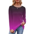 thumbnail image 4 of Tii.MM Long Sleeve Shirts for Women Casual Comfy Crew Neck Loose Lounge Tunic Blouses Fall Trendy Tops, 4 of 6