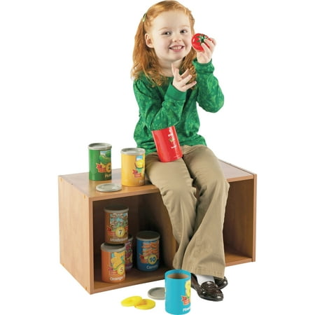 Learning Resources 1 to 10 Counting Cans, With Covers and Play Food, 75 Pieces