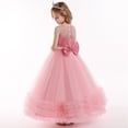 thumbnail image 4 of WOLLEDR Kids Baby Girls Lace Princess Dresses Toddler Solid Color Sleeveless Tutu Dress Girls Wedding Party Gown for 4-12 Years, 4 of 9