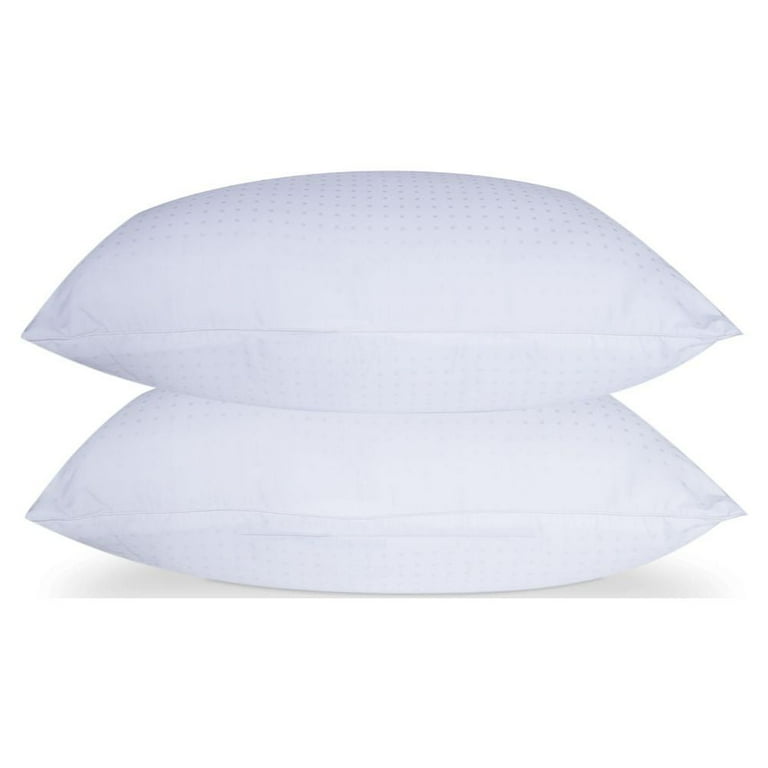 SertaPedic No Go Flat Bed Pillow, Set of 2, King, White