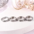 thumbnail image 2 of Anillos de boda y compromiso Qarigey Acero inoxidable 4 unids/set Tamaño 10, 2 of 6