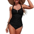thumbnail image 6 of Curenmufel One Piece Swimsuit for Women Women's Two Tone Patchwork One Piece Swimsuit U Cutout Bathing Suit, 6 of 6