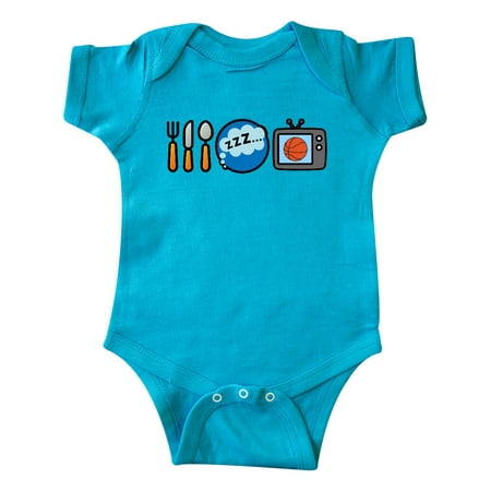 

Inktastic Eat Sleep Watch Basketball Gift Baby Boy Bodysuit