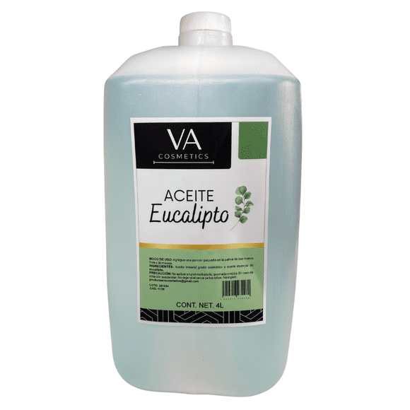 Aceite Masajes Eucalipto Corporal Spa Profesional 4 Litros VA