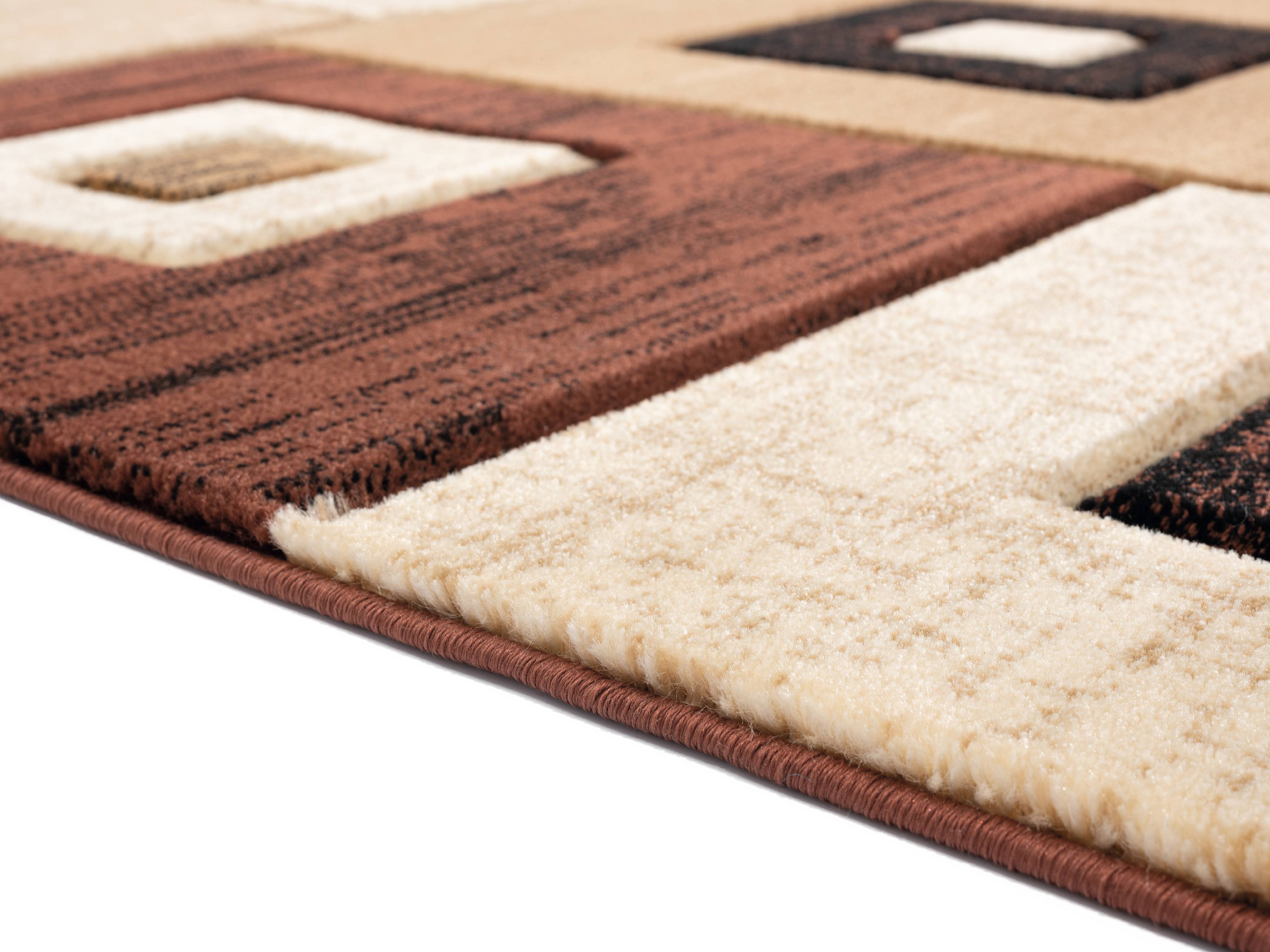United Weavers Drachma Benson Modern Geometric Area Rug, Brown, 5'3" x 7'6"