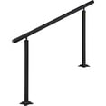 thumbnail image 2 of Adjustable 5-Foot Outdoor Stair Railing Kit for 0-5 Steps, Black Aluminum Handrail for Elderly & Safety, Indoor/Outdoor Use, 2 of 7