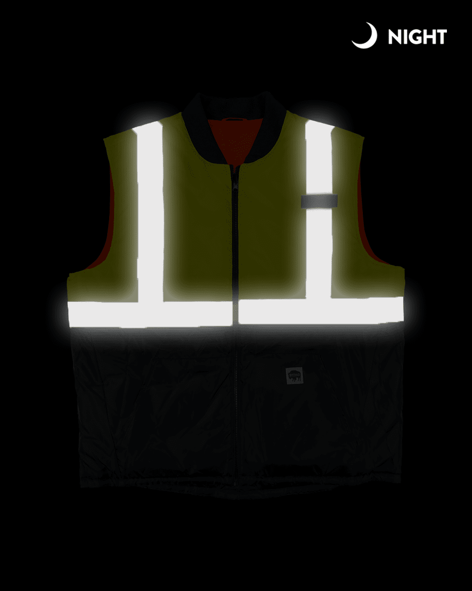 Buffalo Outdoors Workwear Safety Vest 2-in-1 Reversible Men's Hi Vis