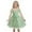 Green, variant on Toddler Girls Short Sleeve Embroidered Flower Tulle Dress with Puff Flutter Sleeves – Summer Birthday Party Princess Dance Dress