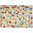 thumbnail image 1 of Metal Light Switch Plate Outlet Cover Colorful Floral Garden Wallpaper Yellow ROS039, 1 of 1