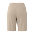 thumbnail image 3 of Pouno Shorts for Women High Waist Elastic Waistband Casual Shorts Weekend Outings Soft Breathable Relaxed Fit Loose Style Shorts Gift, 3 of 9