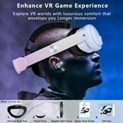 VR Comfort Head Strap Compatible with Meta Quest 3S and Quest 3,Adjustable Elite Strap Reduce Pressure & Balanced Weight Distribution for Oculus Quest 3/3S VR Headset Accessories, Wihte