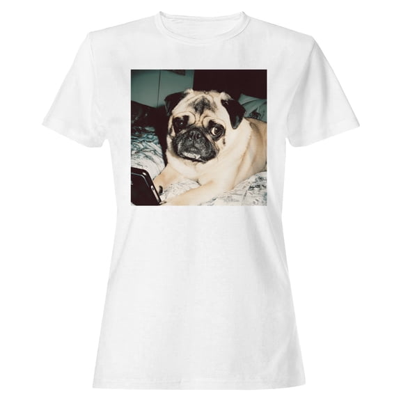 Cute Pug Relaxing Weird Animals Women's White T-shirt