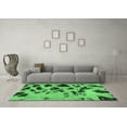 thumbnail image 3 of Ahgly Company Indoor Square Abstract Emerald Green Modern Area Rugs, 4' Square, 3 of 4