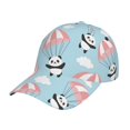 thumbnail image 6 of Lsque Cute Panda Flying in the Sky Baseball Cap Trucker Low Profile Hat Golf Dad Hat Adjustable Original Classic Unconstructed Plain Cap Men Women, 6 of 9
