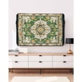 thumbnail image 3 of Outdoor TV Cover 40 to 43 Inch Weatherproof, Green Orange Boho Waterproof TV Screen Protector for Outside Decor with Zipper and Pocket 40"L x 25"H , Vintage Bohemian Geometric Pattern, 3 of 7