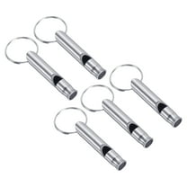 Uxcell Survival Whistle, 5 pack Loud Sound Safety Whistle for Camping Hiking, Silver