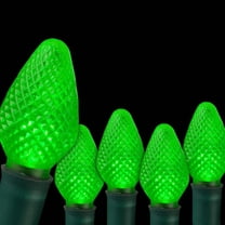 SuperBright 16 ft. 25-Light LED Green C7 String Light Set