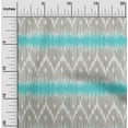 thumbnail image 1 of oneOone Tissu Popeline Sergé en Coton Biologique Imprimé Chevron Ikat BTY 42 Pouces de Large, 1 of 4