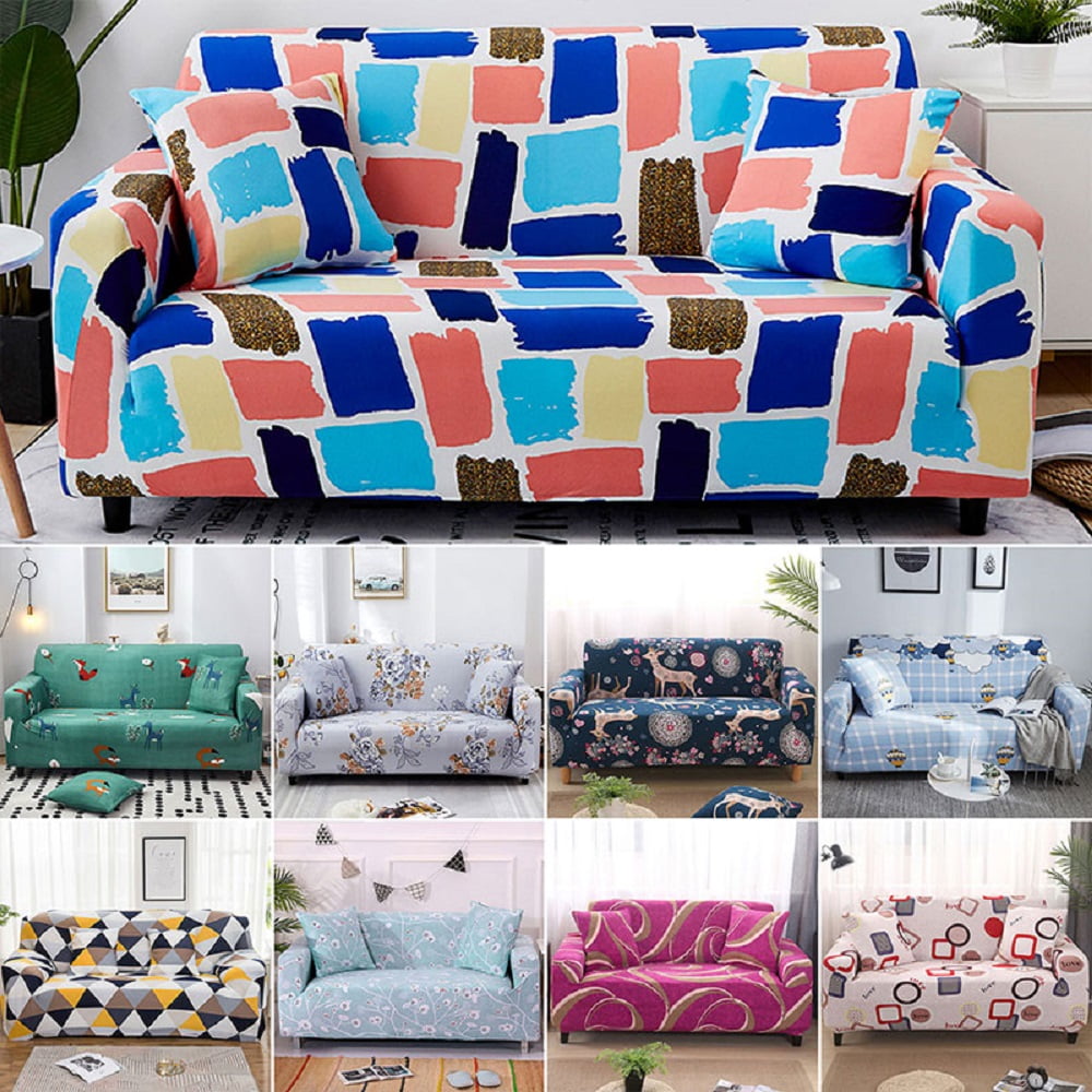 Sofa Covers Multicolored Elastic Stretch Slipcover Protector Settee 1-4 Seaters 