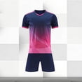 thumbnail image 6 of Amidoa Boys Athletic Shorts Set 2 Piece Quick-dry Performance T-Shirt and Active Elastic Waist Shorts Outfit Blue Size 7, 6 of 7