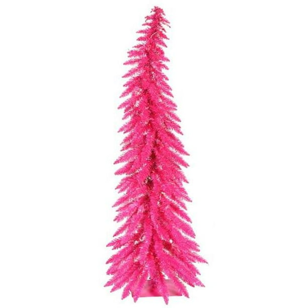 Pink Whimsical DuraLit LED Christmas Tree with Pink Lights 4 ft. x