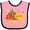 Pink and Black, variant on Inktastic Happy Thanksgiving with Cute Turkey and Leaves Boys or Girls Baby Bib