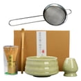 thumbnail image 1 of Matcha Whisk Set, Matcha Bowl with Spout, Matcha Whisk and Holder, Bamboo Matcha Scoop and Stainless Sifter - 5 Pcs Jade Green Matcha Kit for Matcha Lover, 1 of 5