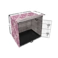 thumbnail image 6 of Floral Dog Crate Cover, Romantic Composition of Chrysanthemums Illustration Drawn by Hand, Easy to Use Pet Kennel Cover Small Dogs Puppies Kittens, 7 Sizes, Pink Pale Fuchsia and White, by Ambesonne, 6 of 6