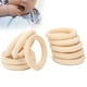 thumbnail image 4 of 10 Piezas Anillos Madera Natural, Anillos Dentición Madera Para Bebés 65 mm / 2.6In, Sin Pintura Círculos Madera Lisos Sin Terminar para Manualidades DIY Anillo Dentición, Joyería(wood) EOTVIA  No, 4 of 6