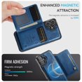 thumbnail image 3 of Decase Premium Magnetic Detachable Wallet Case for iPhone 16 Plus,Shock-Absorbent, Anti-Scratch PU Leather+TPU Bumper Cover, Slim & Rugged, with Credit Card Slots, Fits Mag-Safe Car Mount,Blue, 3 of 9