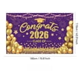 thumbnail image 2 of Purple and Gold Class of 2026 Banner Congrats Graduation Decorations - Large Graduation Backdrop, Congratulations Banner Grad Party Decorations Class of 2026-71x43 Inch, 2 of 3