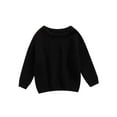 thumbnail image 1 of Faithtur Chandail Tricoté Automne Hiver pour Bébés Filles Garçons Couleur Unie Manches Longues Col Rond, 1 of 8