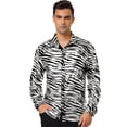 thumbnail image 2 of INSPIRE CHIC Big & Tall Men's Leopard Print Button Down Long Sleeve Shirt, 2 of 6