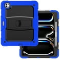 thumbnail image 3 of Case for Lenovo Tab M11 11" 2024, Military Grade Protective Silicone PC Cover with Screen Protector & Adjustable Kickstand & Shoulder Strap & Pencil Holder & 3-layer Protection, Darkblue+Black, 3 of 8