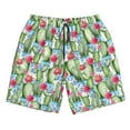 thumbnail image 5 of Goofa Flowers and Cactus Printed Mens Swim Trunks Summer Quick Dry Short Beach Swimwear Bathing Suits-XX-Large, 5 of 9