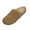 Khaki, variant on Mules for Women Slip On Flats Closed Round Toe Backless Loafers Suede Like Minimalist Classic Casual Dressy Office Comfort Summer Walking Shoes
