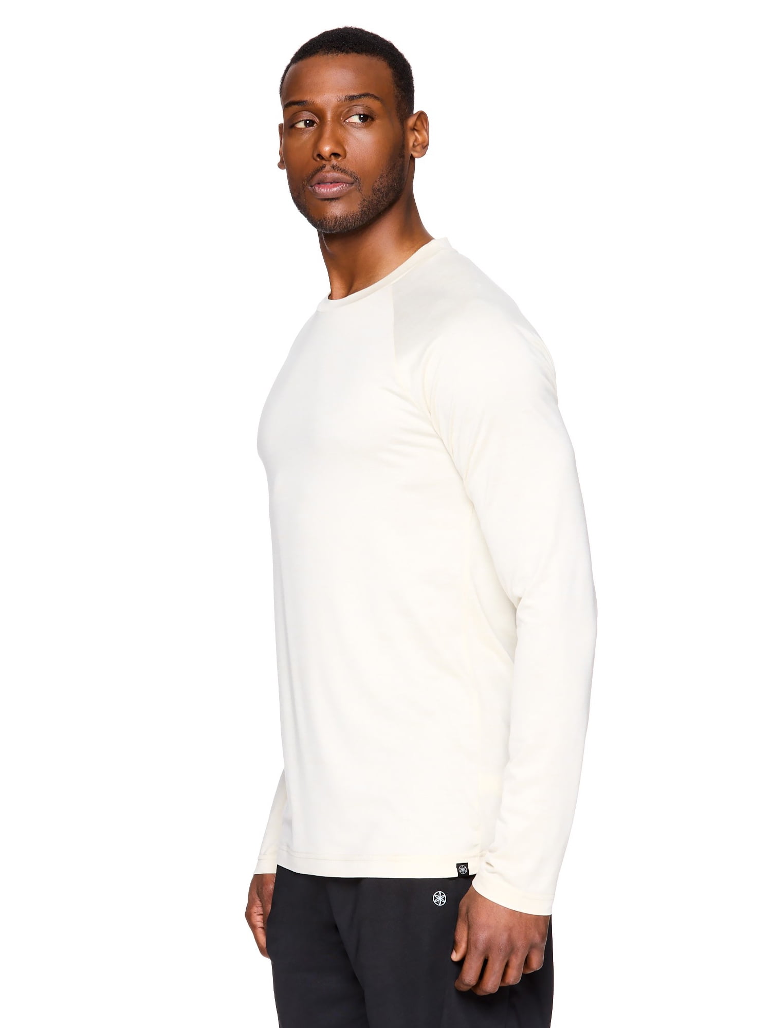 Buy Gaiam men round neck long sleeve heather t shirt grey Online