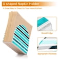 thumbnail image 4 of Napkin Holder Teal Stripes Thick U Shape Acrylic Non Slip Space Saving for Kitchen, 4 of 9