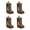 brown, variant on Set of 4 Dust Proof Shoe Storage Bags MultiPurpose Waterproof PVC Boot Organizers Cover For Home And Commute Use