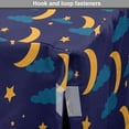 thumbnail image 4 of Night Dog Crate Cover, Bedtime Crescent Moon Sky Stars Sleep Dream Theme Repetition, Easy to Use Pet Kennel Cover for Medium Large Dogs, 35" x 23" x 27", Pale Orange and Indigo, by Ambesonne, 4 of 6